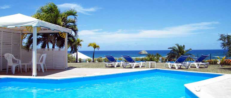 Villa avec piscine et vue mer, Saint François (Guadeloupe) - 8 pers.