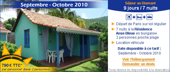 Sejour hotel martinique - anse bleue sept 2010
