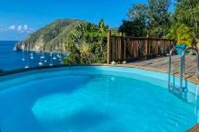 A louer villa Deshaies Guadeloupe - Vue Baie de Deshaies