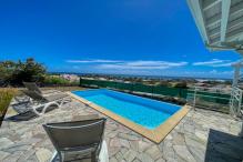 Location villa Topaze 2 chambres 4 personnes vue sur mer piscine à St François en Guadeloupe - piscine mer