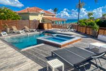 Guadeloupe beachfront villa rental - Pool and ocean view