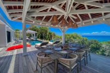 A louer villa 4 chambres vue mer Saint François Guadeloupe_ Table à manger Terrasse - 11