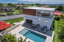Location villa piscine roof top vue mer Saint François Guadeloupe-Vue ensemble
