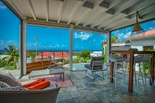 Location bungalow piscine Grand Bourg Marie Galante - Vue Mer 