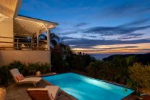 Location villa 5 chambres Martinique - Piscine et coucher de soleil