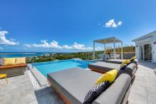 Location villa de luxe Saint Martin, Baie Orientale - Piscine et vue