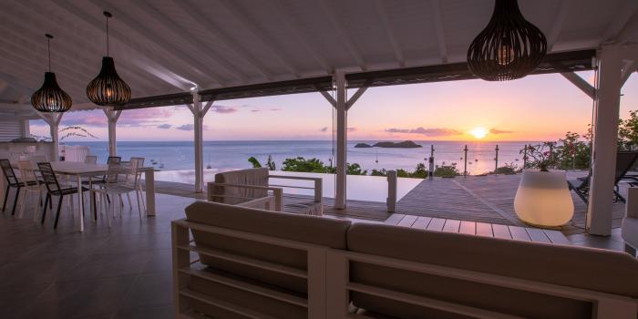 Guadeloupe luxury villa - Sunset over the sea