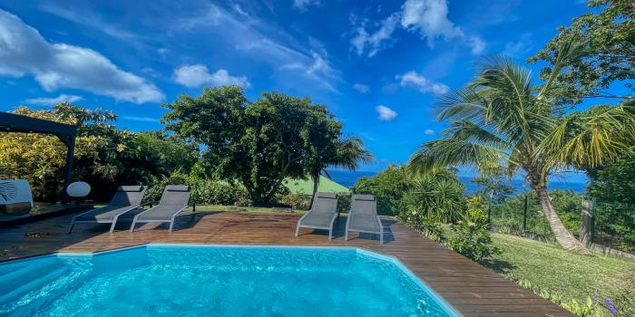 Location villa Bouillante Guadeloupe-vue mer