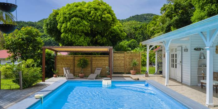 Location Villa 6 personnes Deshaies Guadeloupe-piscine