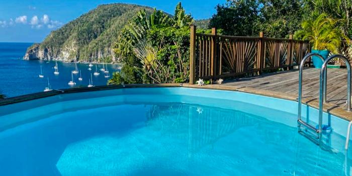 A louer villa Deshaies Guadeloupe - Vue Baie de Deshaies