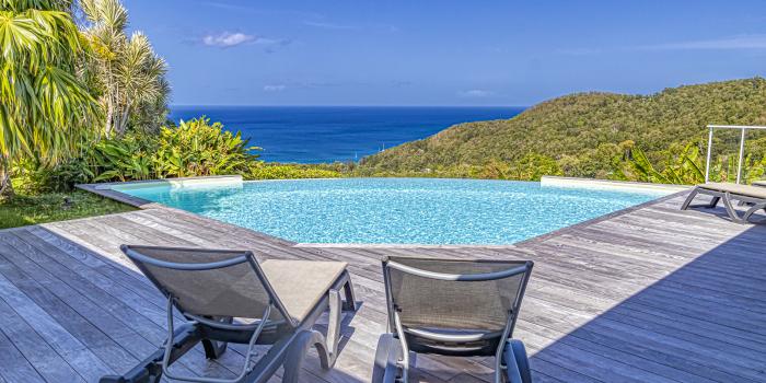 1. Location villa vue mer piscine Deshaies Guadeloupe_Vue Mer des Caraibes