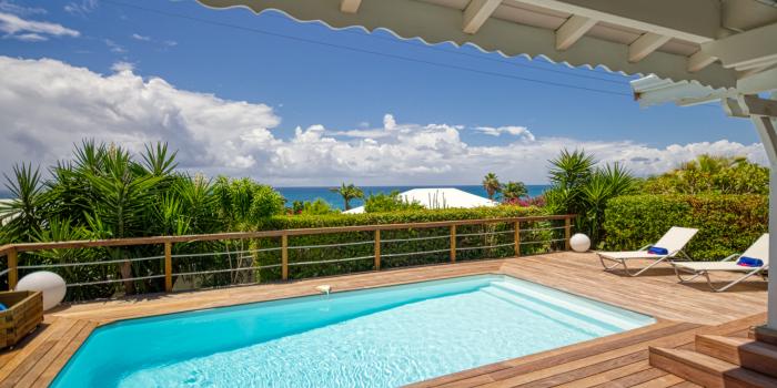 Location villa de standing 6 personnes Vue Mer Ste Anne St François Guadeloupe