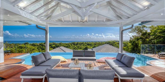 Villa vue mer Sainte Anne Guadeloupe - vue Marie Galante et Mer