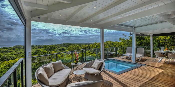 Villa vue mer Sainte Anne Guadeloupe-terrasse