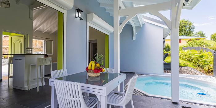 Location villa piscine proche plage Ste Anne Guadeloupe - Piscine