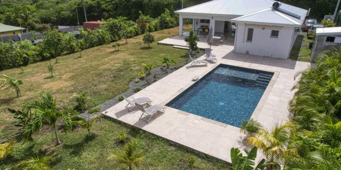 Location villa  2 chambres Saint François Guadeloupe-Vue piscine