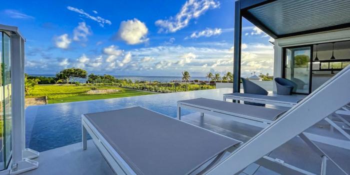 A louer Villa pied dans l'eau Saint François Guadeloupe - Vue mer