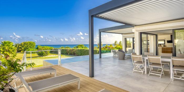 A louer Villa pied dans l'eau Saint François Guadeloupe - Vue mer