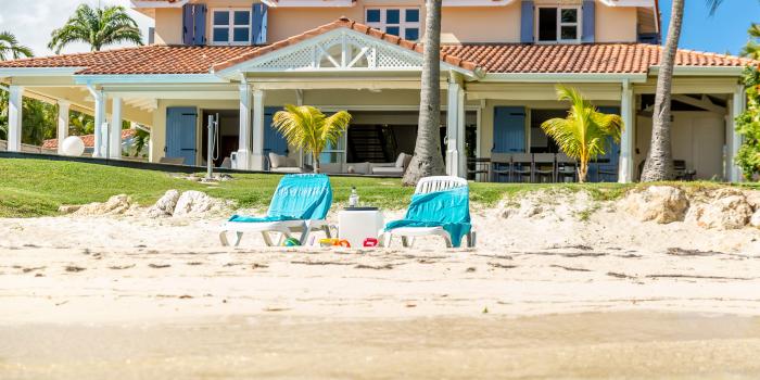  Guadeloupe beachfront villa rental - Swimming pool sea view