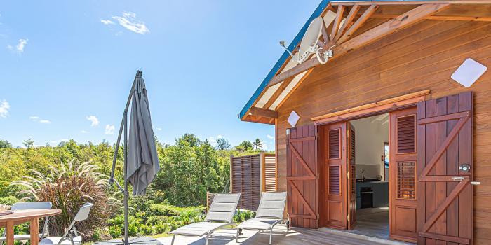 A louer Marie Galante Capesterre Guadeloupe bungalow 1 chambre 2 personnes avec jacuzzi