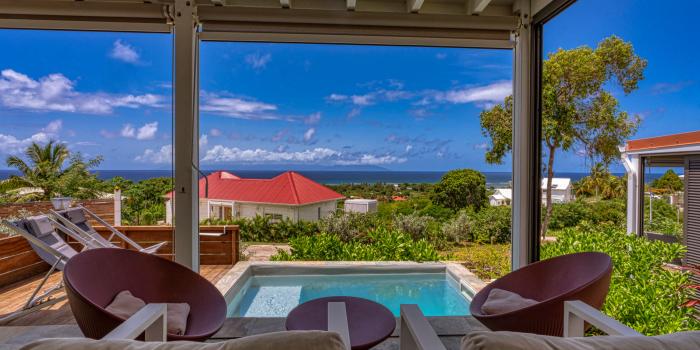 Location-bungalow-piscine-Grand-Bourg-Marie-Galante_ Vue d'ensemble 
