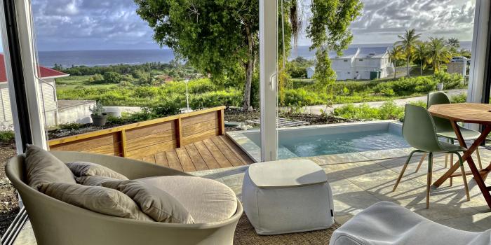 Location bungalow piscine Grand Bourg Marie Galante_ Vue d'ensemble 