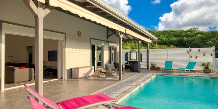 MQMA14 villa destanding belle piscine Le Marin Martinique vue piscine 