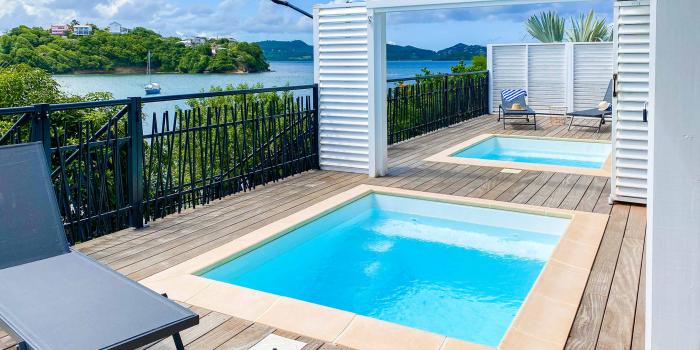 location de villa Martinique 5 personnes vue mer piscine