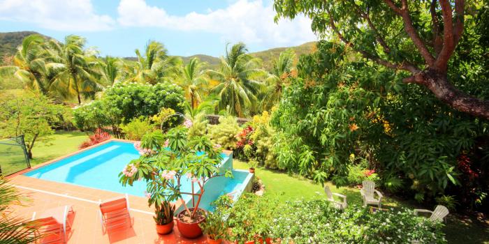 Location villa Martinique - Sainte Anne - Terrasse et piscine