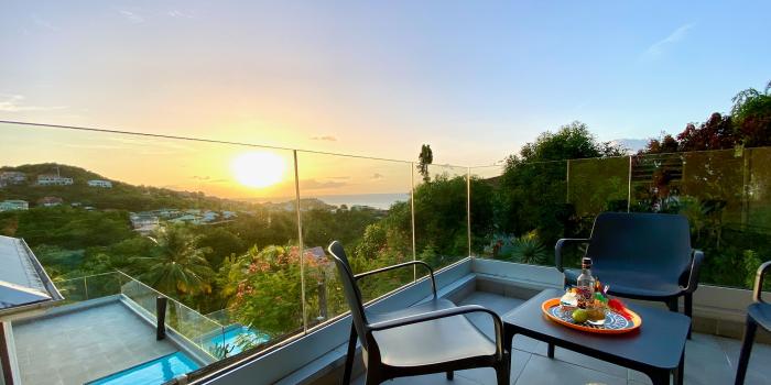 Location villa Trois Ilet Martinique 2 chambres - Coucher de soleil