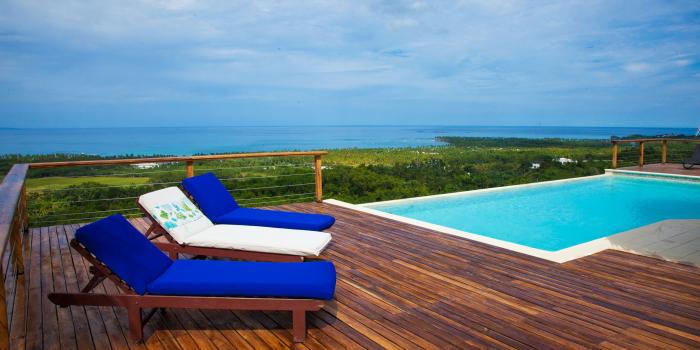 Location villa Las Terrenas - La piscine avec vue mer