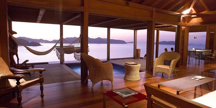 Location villa Pointe Milou - La pièce à vivre