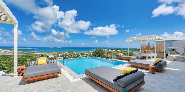 Location villa de luxe Saint Martin, Baie Orientale - Vue d'ensemble