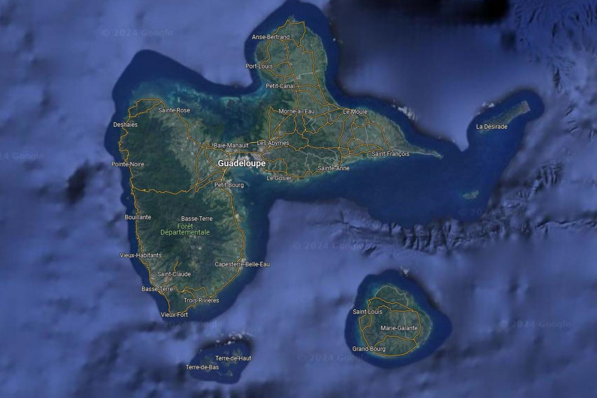 Vue-satellite-de-la-Guadeloupe