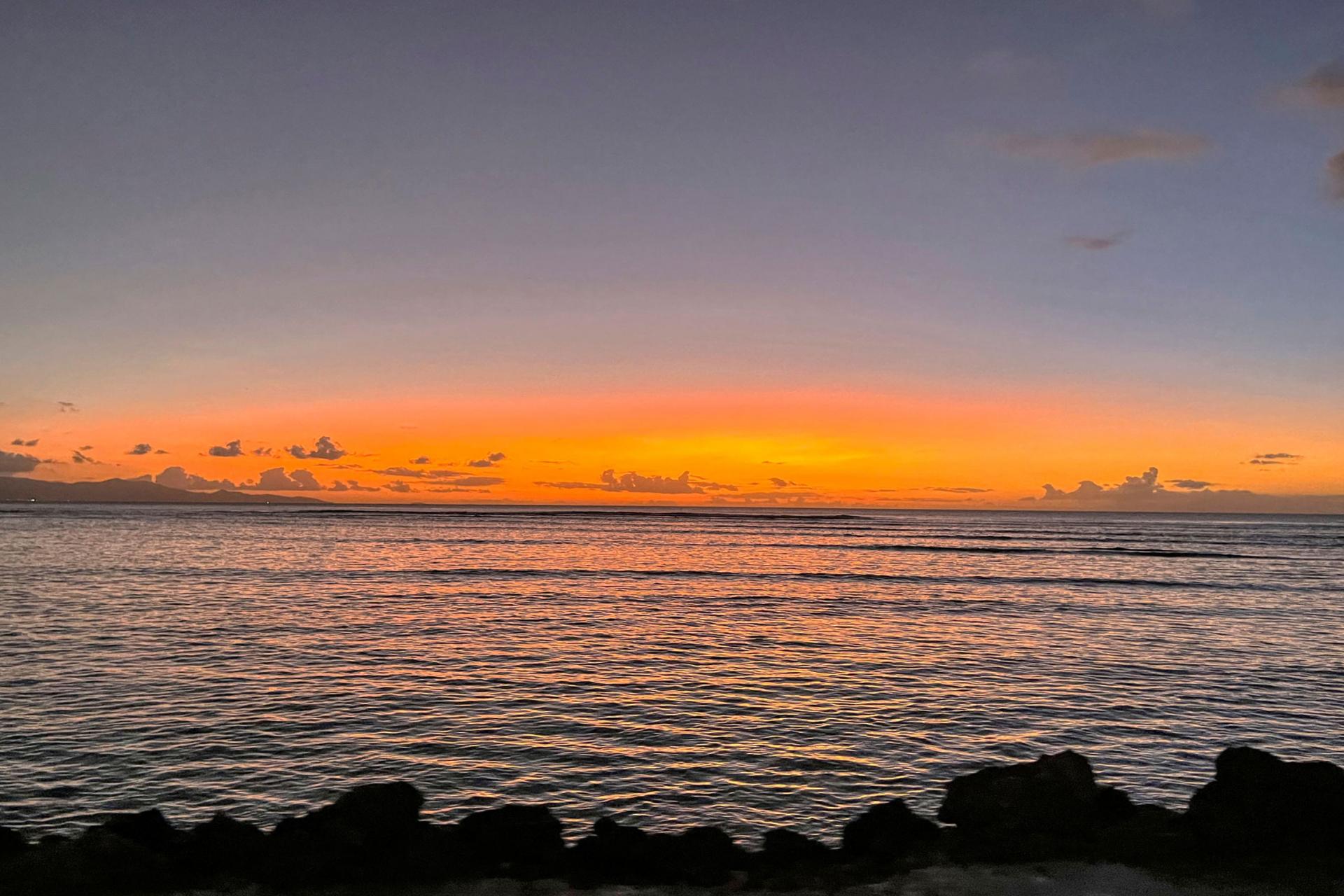 Plage du souffleur coucher du soleil