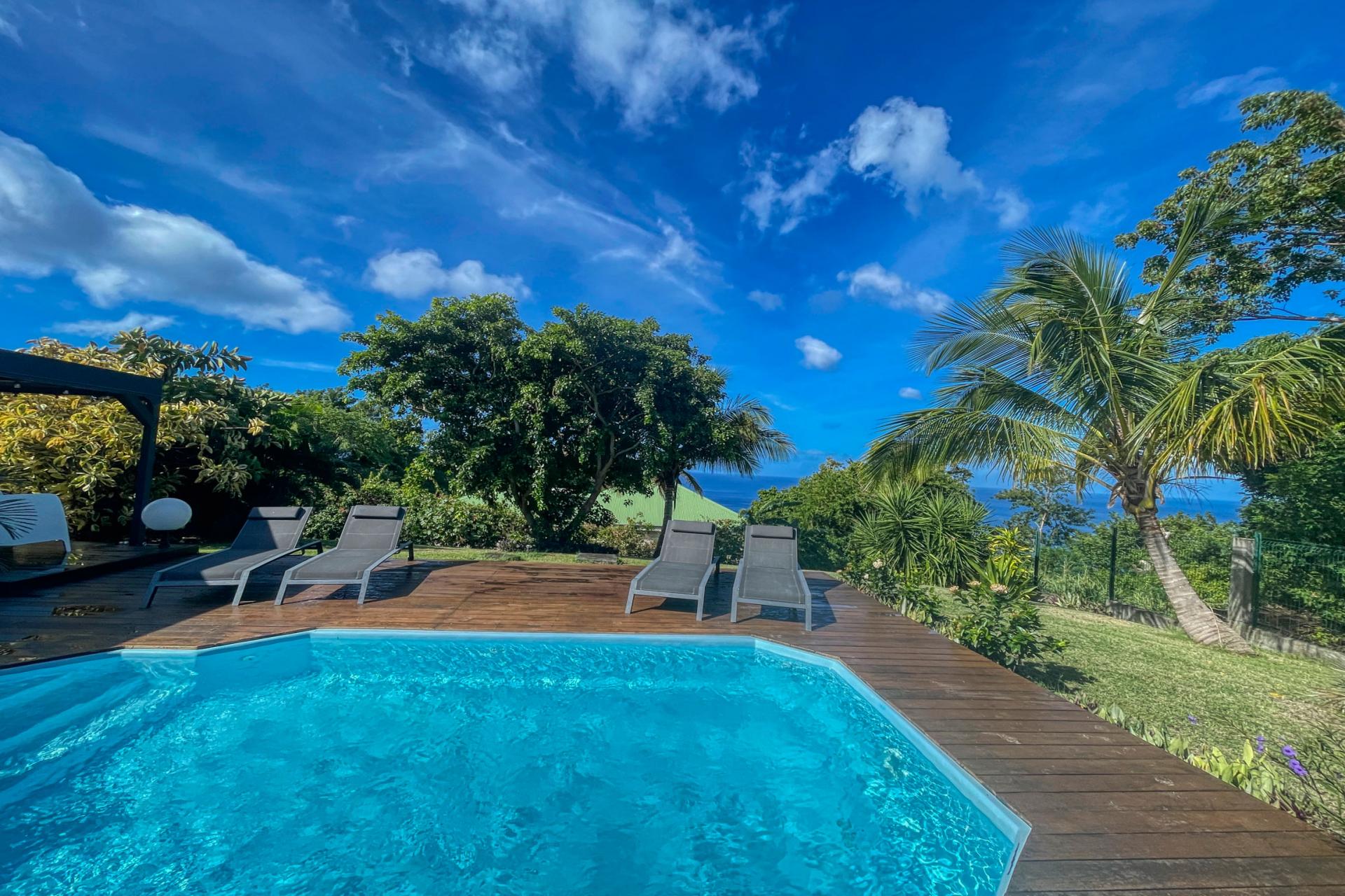 Location villa Bouillante Guadeloupe-vue mer