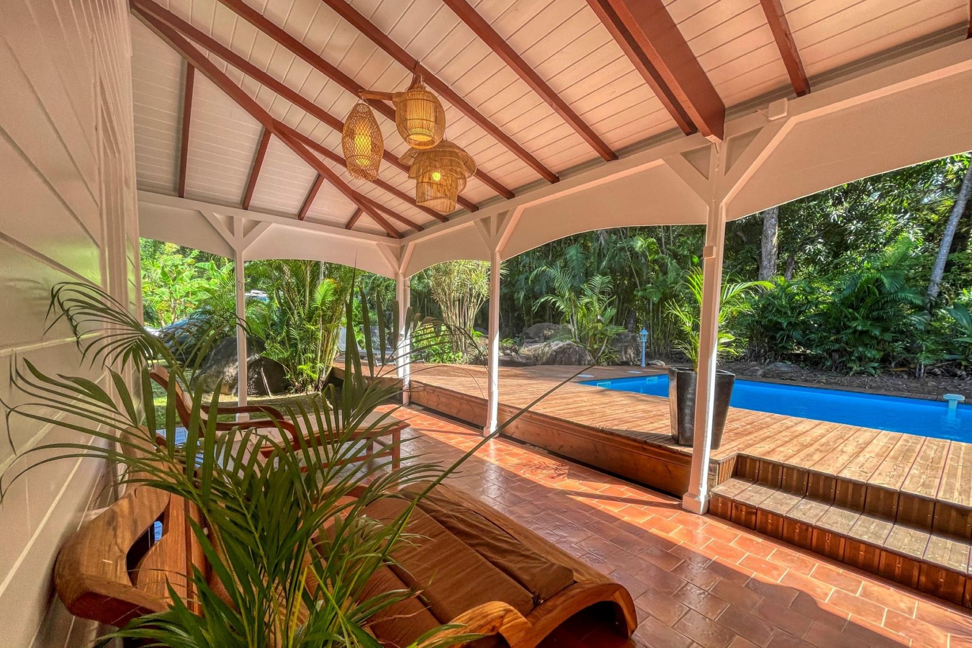 Location Villa 12 personnes Deshaies Guadeloupe-terrasse