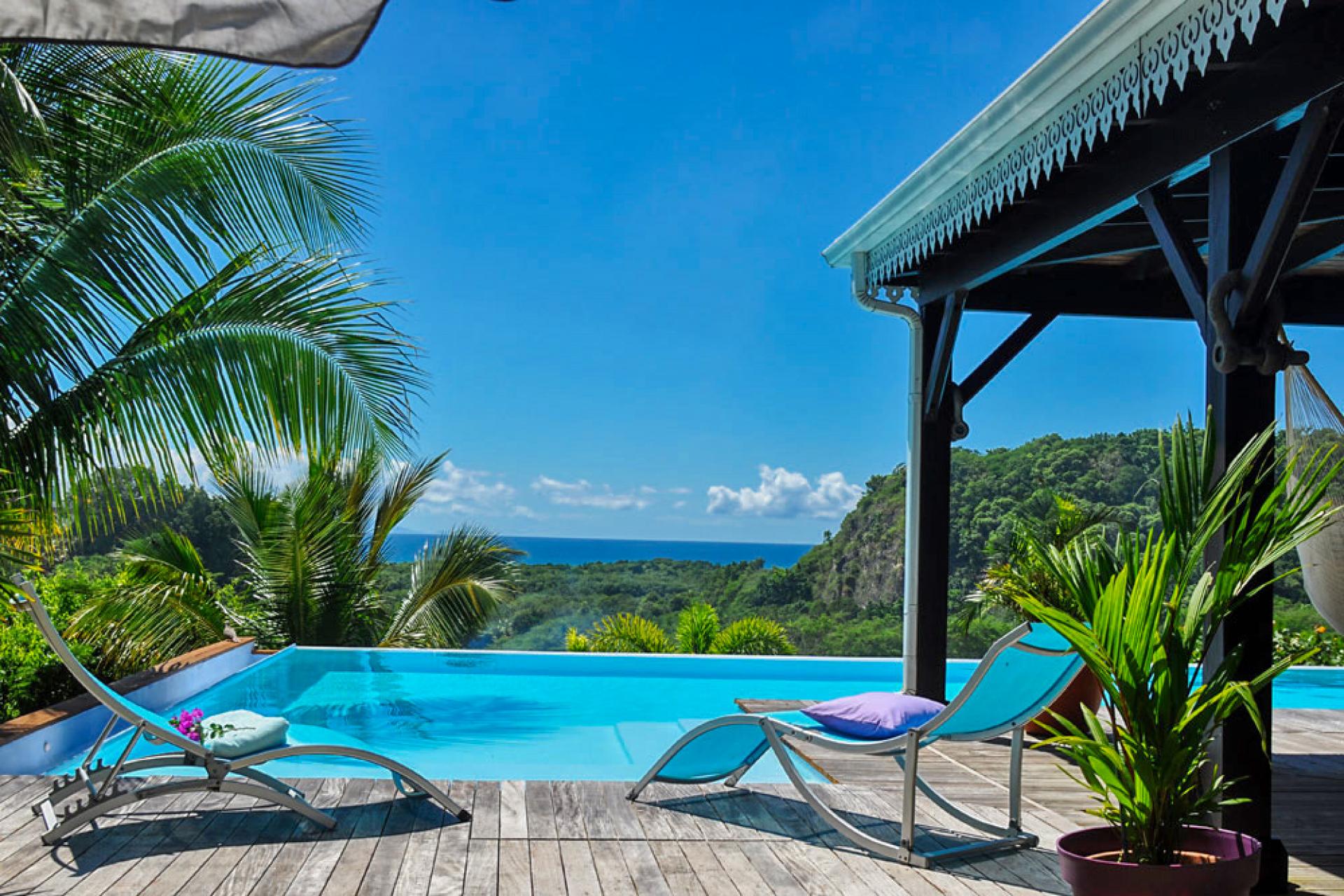 Rental villa with swimming pool and sea view - sea view
