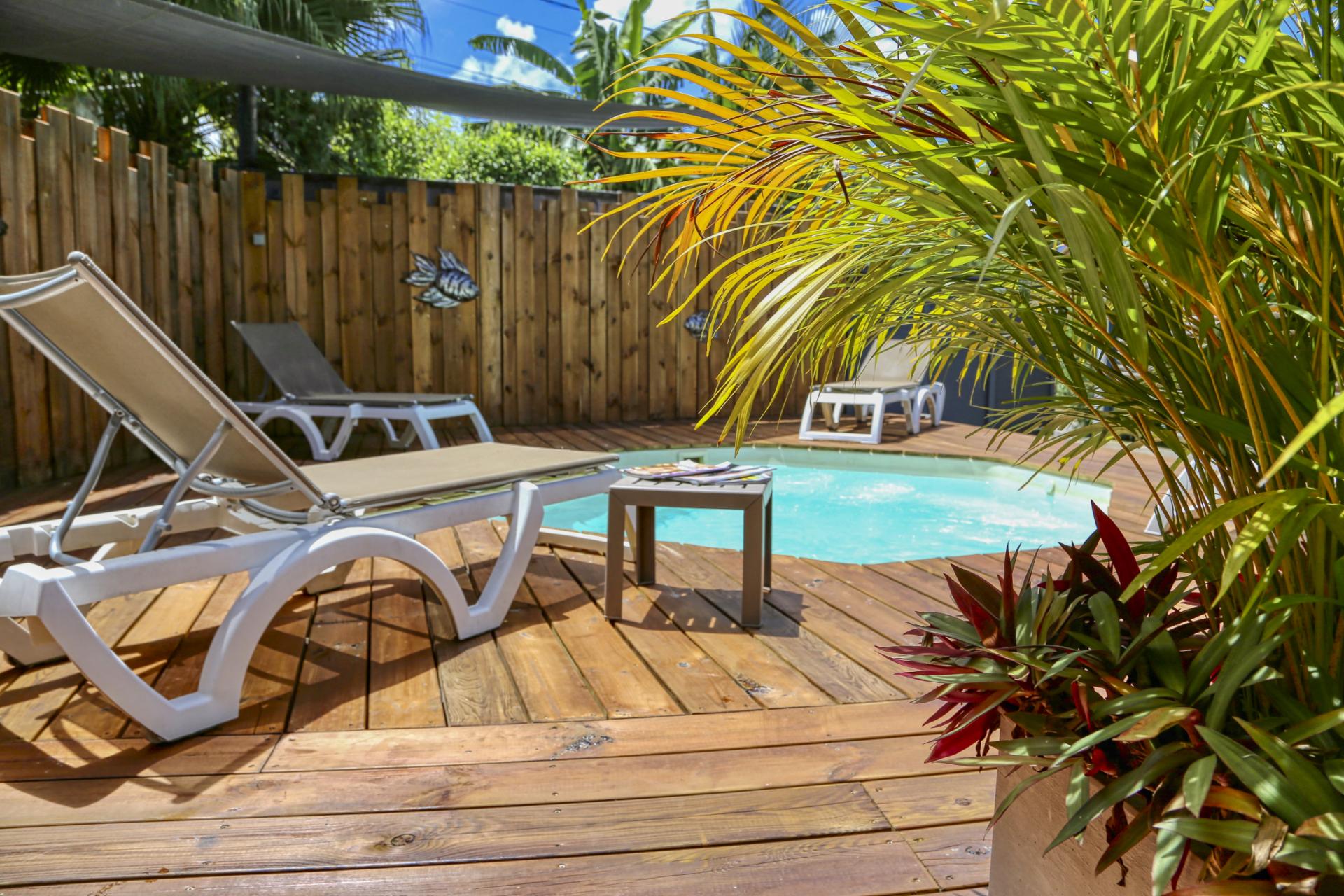 A louer villa 2 chambres Pointe Noire Guadeloupe_ Piscine 