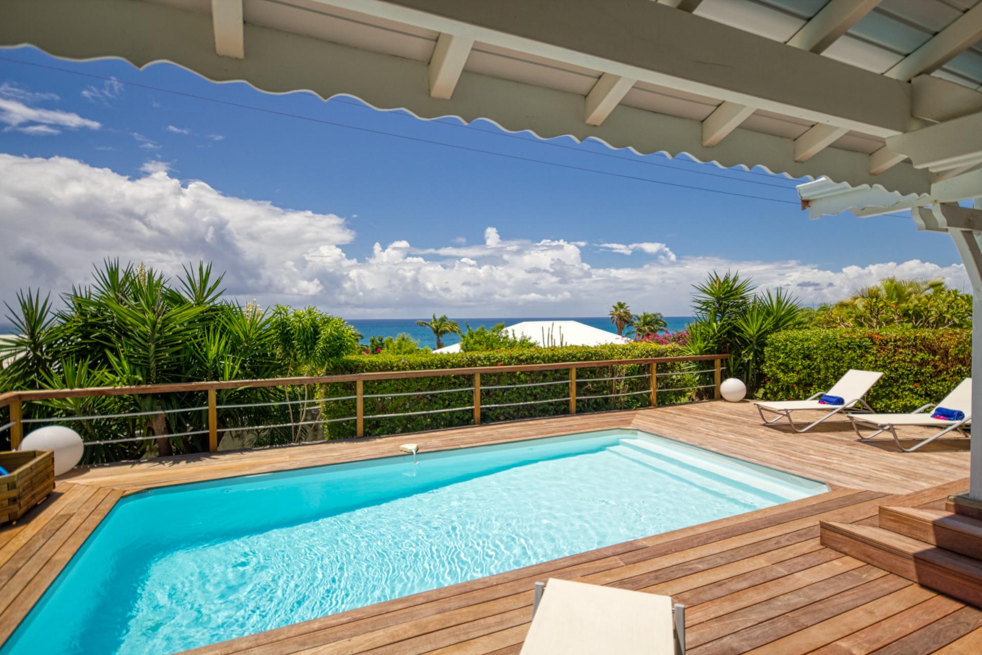 Location villa de standing 6 personnes Vue Mer Ste Anne St François Guadeloupe