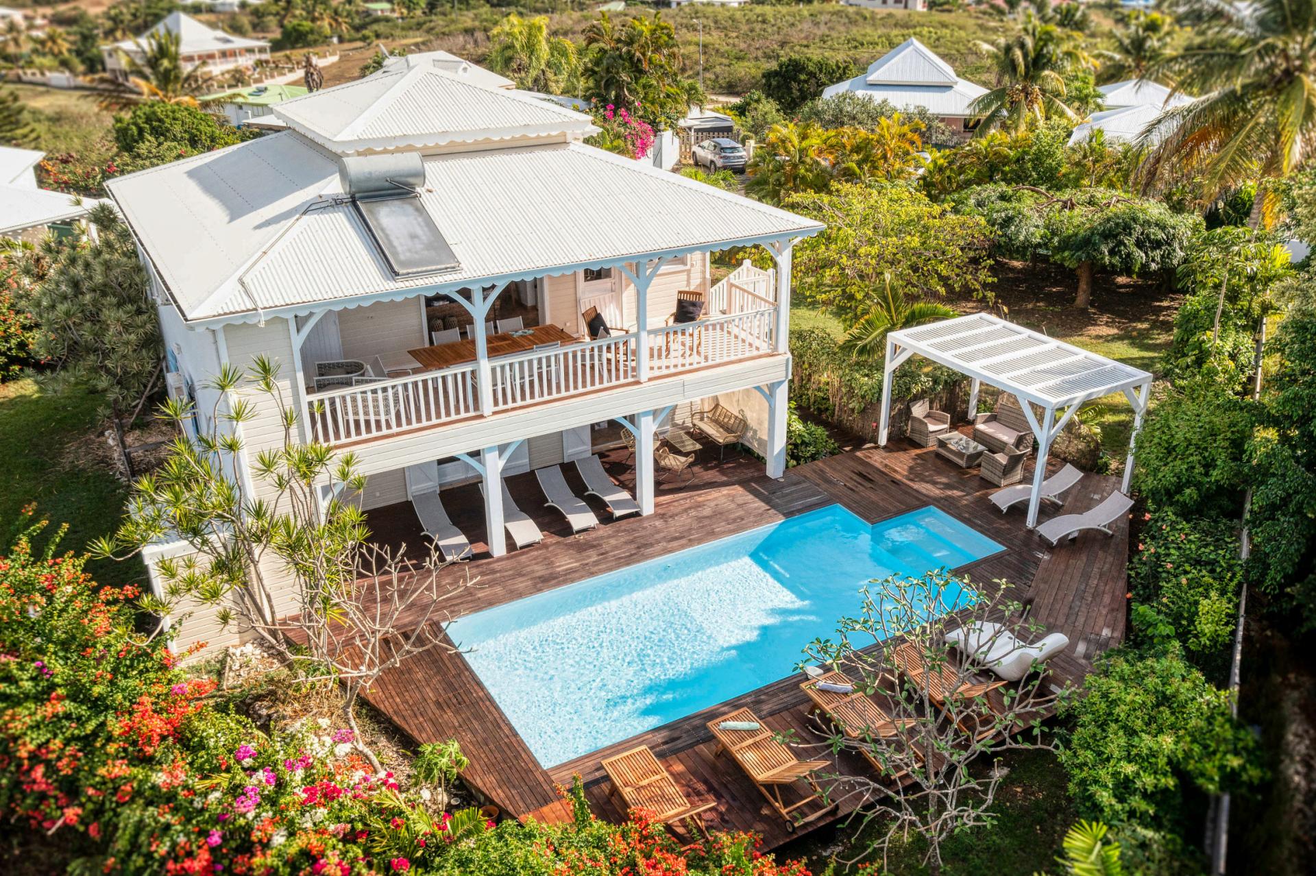 Villa de 5 chambres avec piscine à louer à ste anne guadeloupe avec vue mer