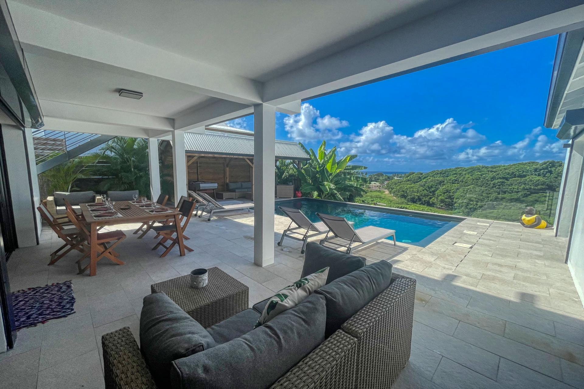 Location villa vue mer Sainte Anne Guadeloupe-Vue Mer
