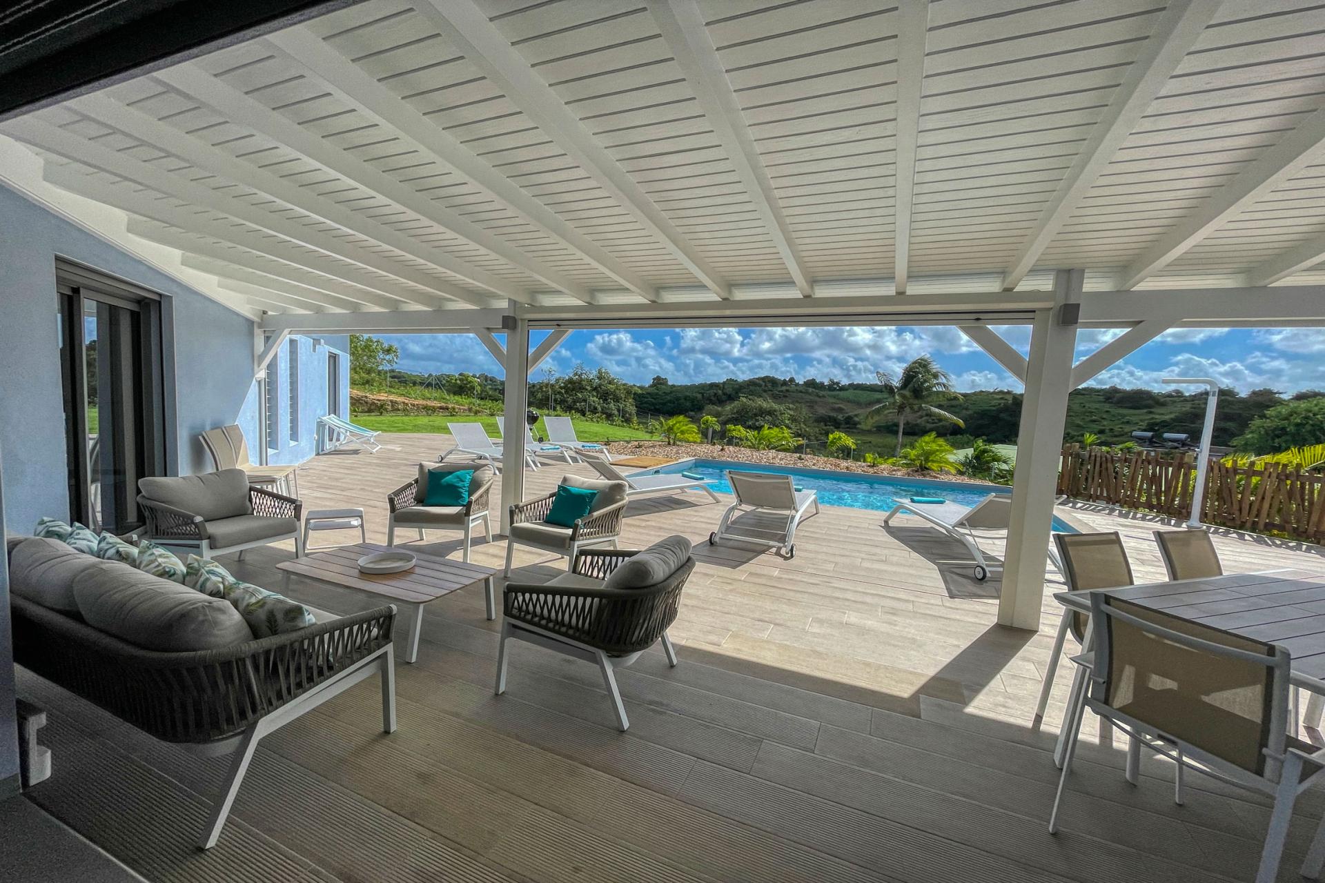 Location villa Sainte Anne Guadeloupe-Terrasse