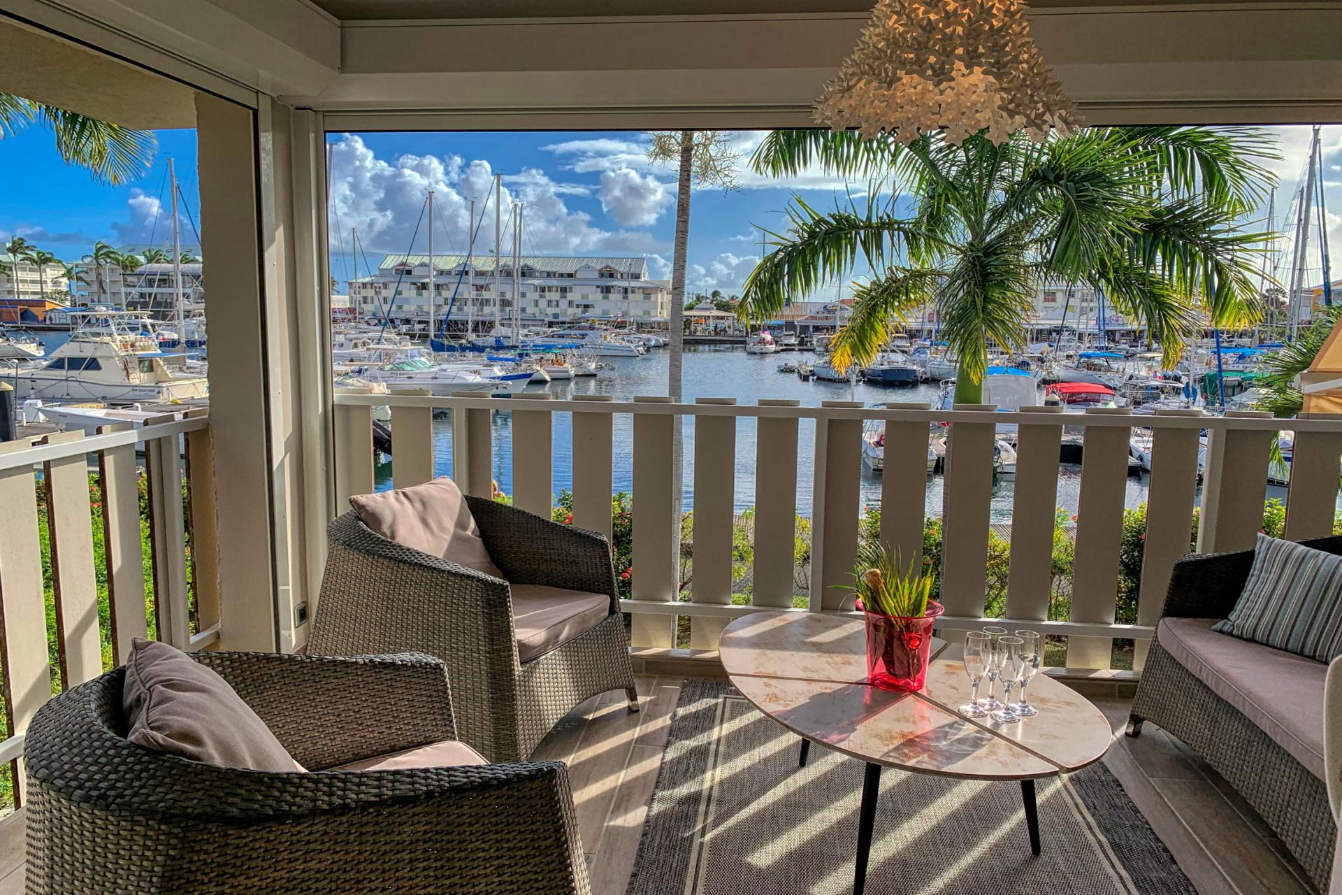 A louer sur la Marina de Saint François en Guadeloupe Appartement 1 chambre pour 2 personnes