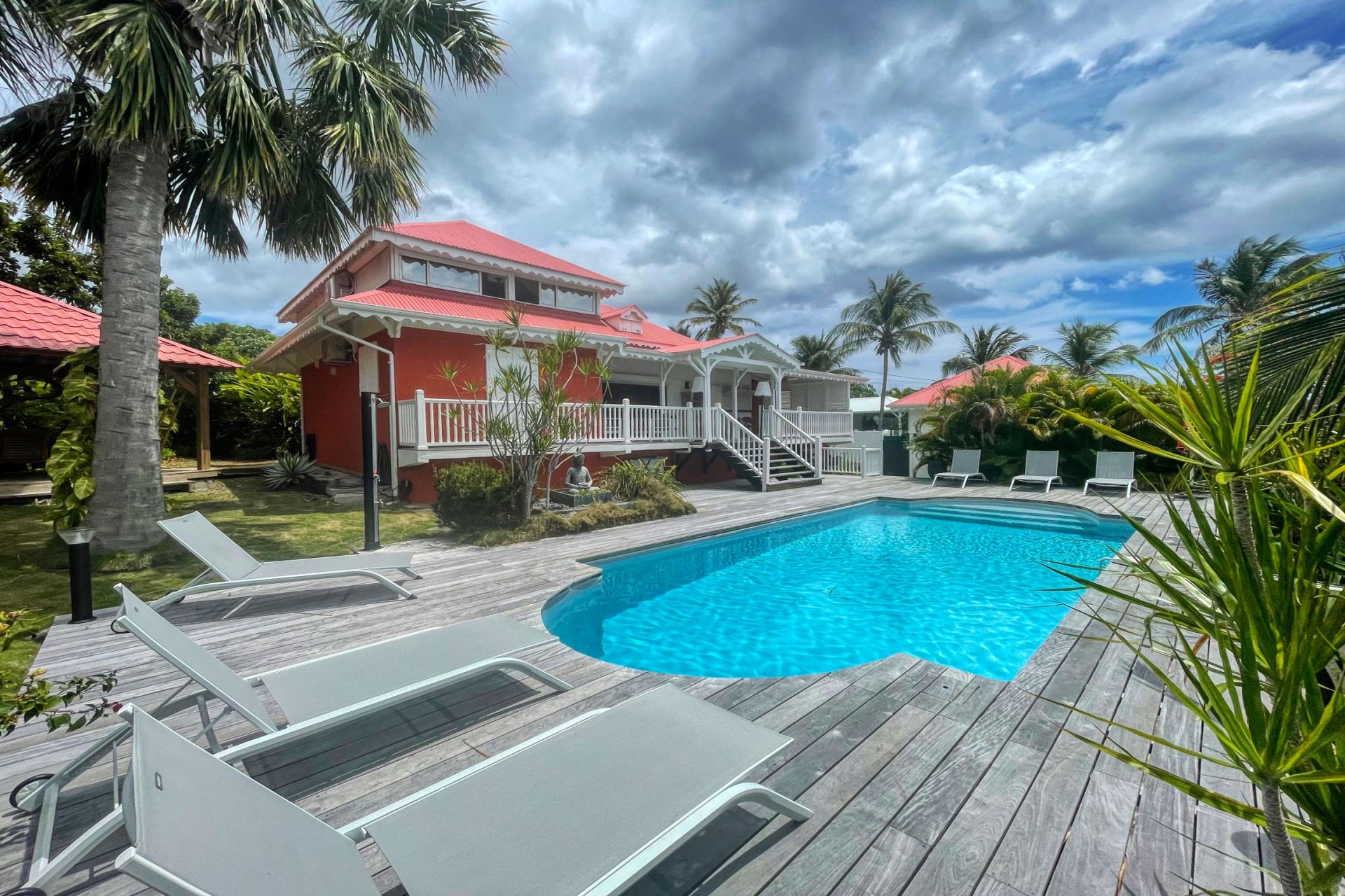 1.Location villa piscine vue mer Saint François  Guadeloupe_piscine
