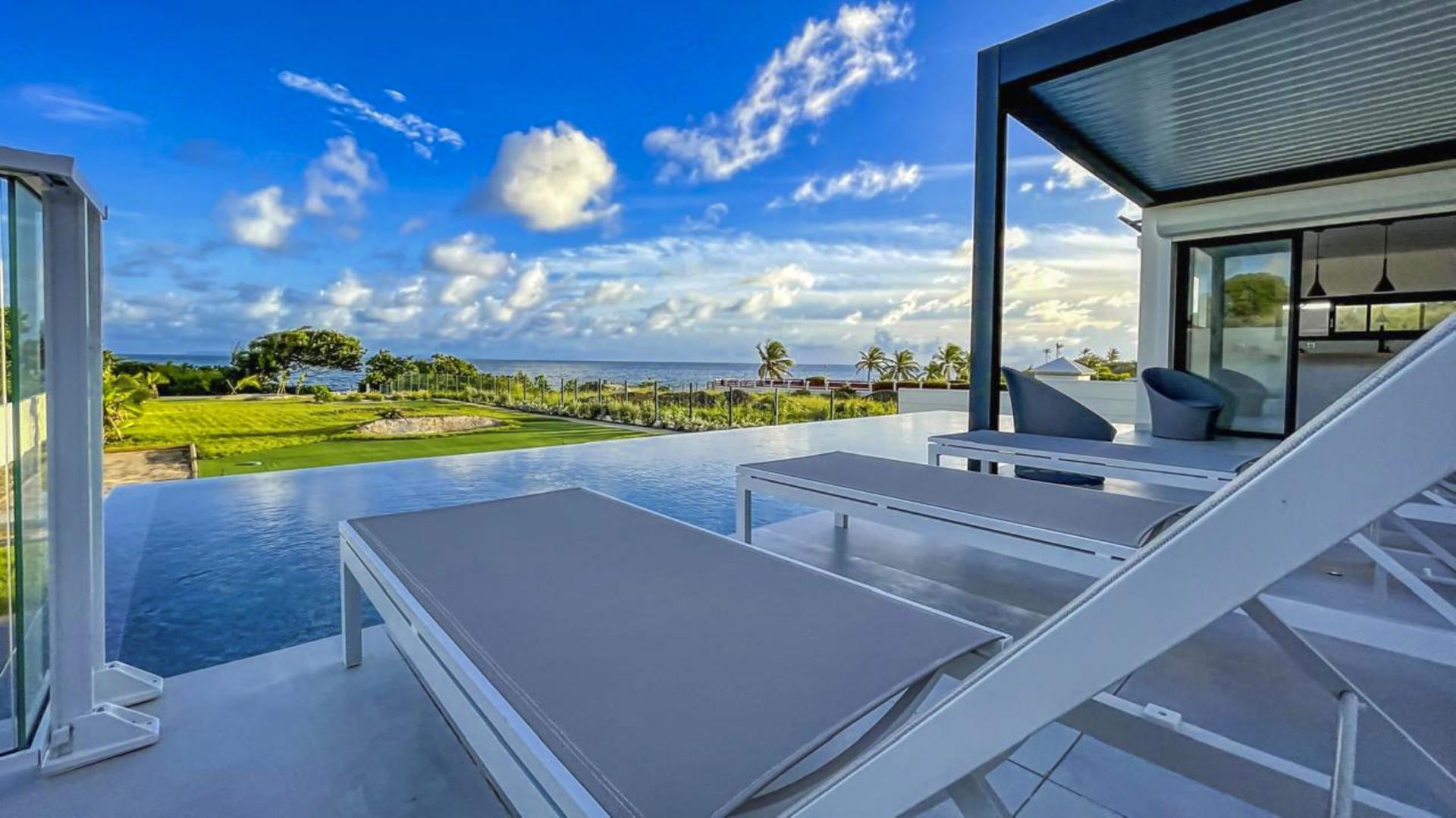 A louer Villa pied dans l'eau Saint François Guadeloupe - Vue mer