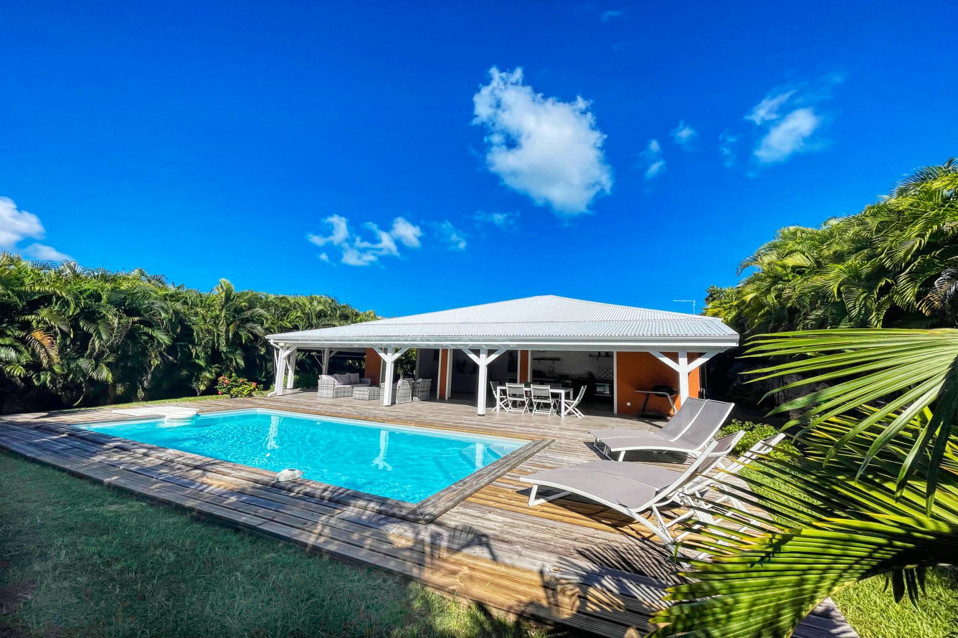 Location villa piscine Saint François Guadeloupe_vue d'ensemble