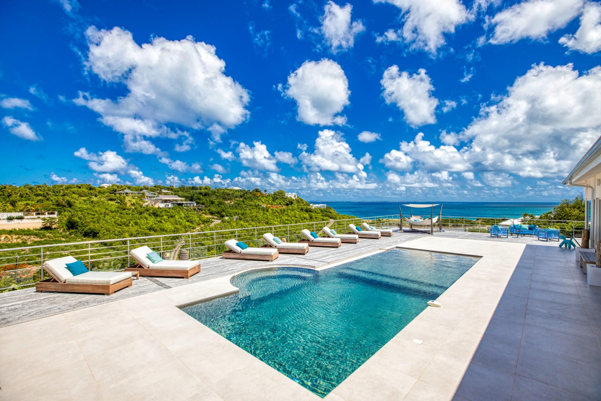 1_VillaAzurDream Location villa st Martin Terres Basse 7 chambres 14 personnes avec piscine et vue mer_3
