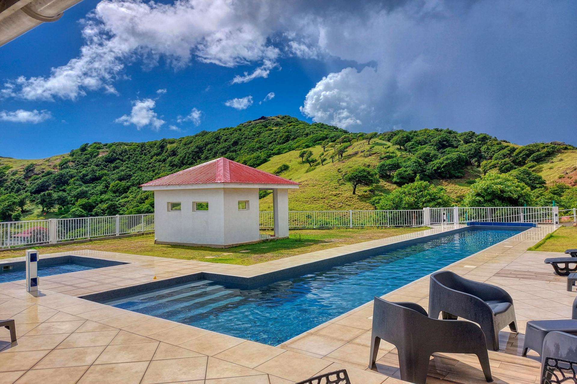 Rental villa with swimming pool and sea view - overview
