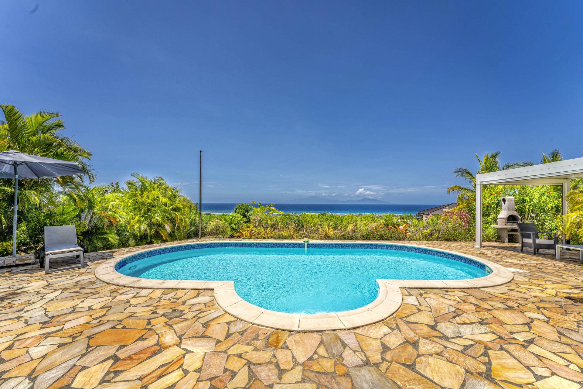 Location villa Grand Bourg Marie Galante_ Vue mer